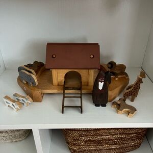 Wooden Noah's Ark Playset